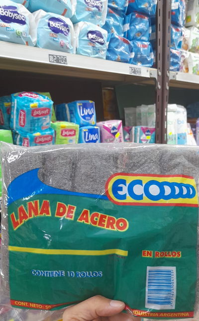 EcoooLana de Acero en Rollos Para Lavar x 10uni.
