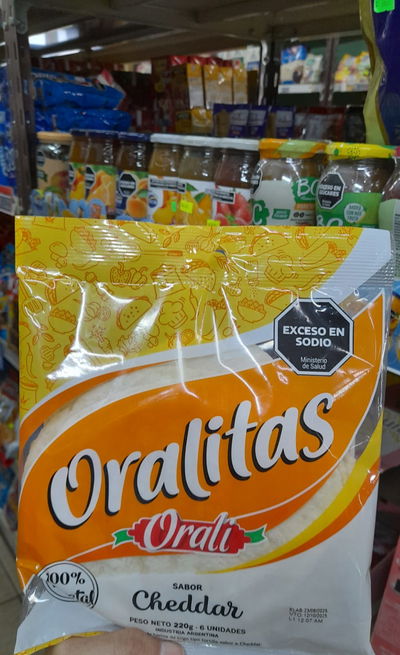 Oralí Oralitas Sabor Cheddar x 6uni. 220g