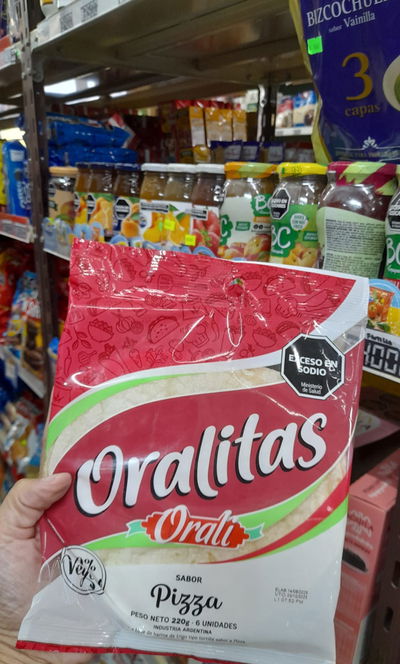 Oralí Oralitas Sabor Pizza x 6uni. 220g