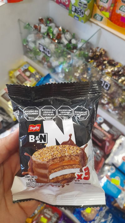 Bagley Alfajor B&N x3 Negro x 73g