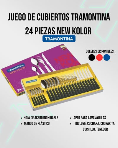 Juego de cubiertos Tramontina 24 piezas New Color