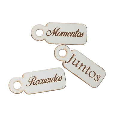 Dijes Con Palabras En Mdf