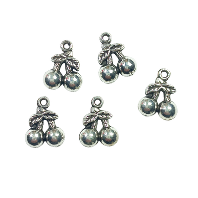 Dijes Cerecitas (Color Plata Patinada)