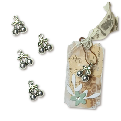 Dijes Cerecitas (Color Plata Patinada)