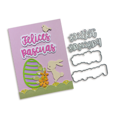 Troquel Felices Pascuas con Sombrita