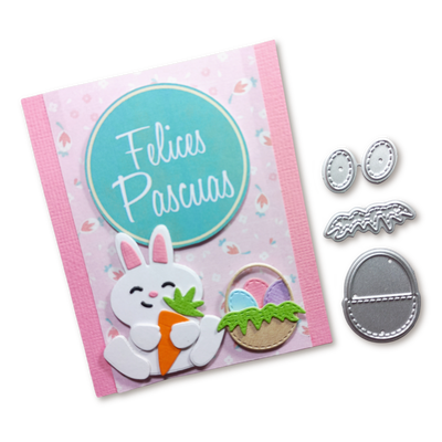 Troquel Canastita Con Huevitos Pascuas!