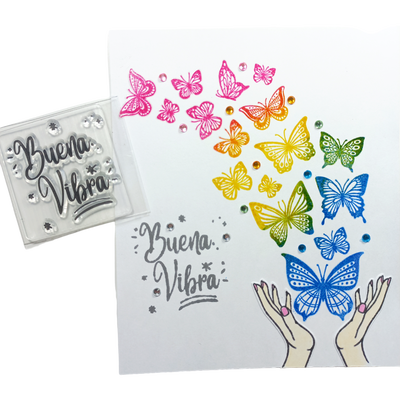 Sello Buena Vibra | Scrapbooking Y Journaling