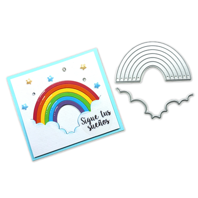 Troqueles Arcoiris con Nubes 