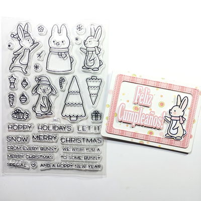 Set de Sellos Conejitos Navidad