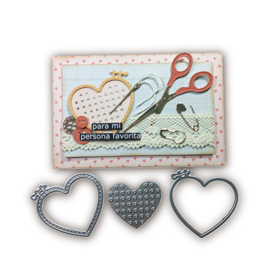 Set de Troqueles Bastidor Corazón Mediano |  Scrapbooking Y Journaling
