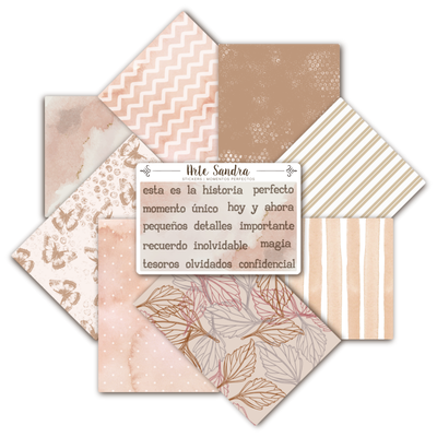 Set de 8 Láminas Momentos Perfectos + Stickers (Scrapbooking y Journaling)