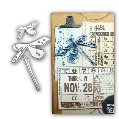 Set de Troqueles Libélula Estilo Steampunk |  Scrapbooking Y Journaling
