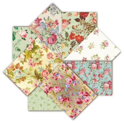 Set de 8 Láminas Perfume de Rosas (Scrapbooking y Journaling)