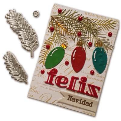 Set de Troqueles Ramitas de Navidad con Frutos