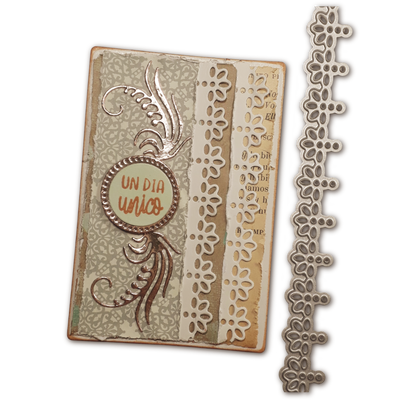 Troquel Puntilla Larga Florecitas