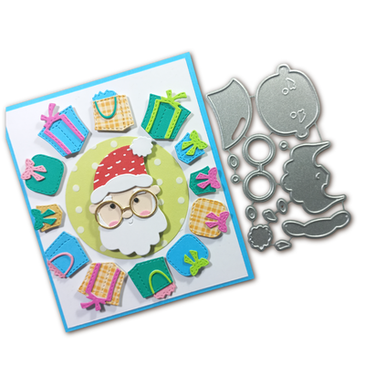 Troqueles Papá Noel Con Anteojitos