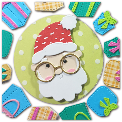 Troqueles Papá Noel Con Anteojitos