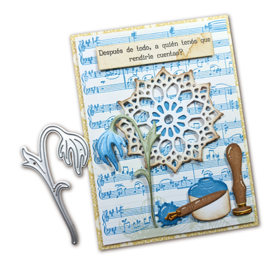 Troquel Flor Tulipán Caído | Scrapbooking y Journaling 