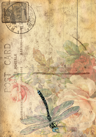 Set de 7 Papeles Carte Postale + Recortables