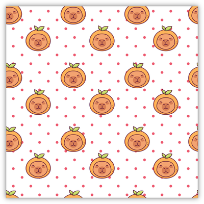 Set de 6 Papeles Capibara (15cm x 15cm)