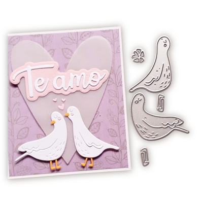 Set de Troqueles Palomitas Enamoradas