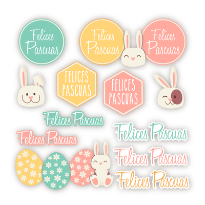 Troquelados Conejitos de Pascuas