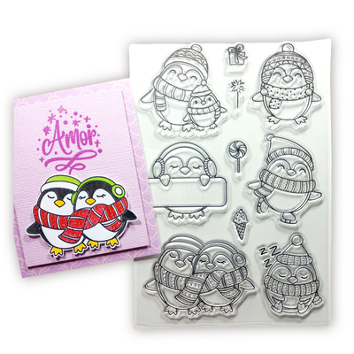 Set de Sellos Pinguinitos | Scrapbooking y Journaling