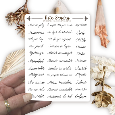 Stickers CRISTAL Frases Inspiradoras