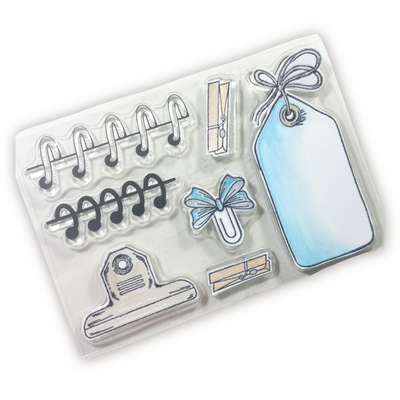 Set de 7 sellos Clips y Tag