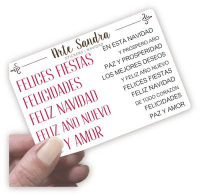 Stickers CRISTAL Navidad (4 colores!)