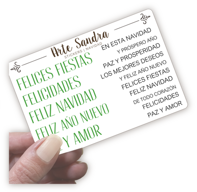 Stickers CRISTAL Navidad (4 colores!)