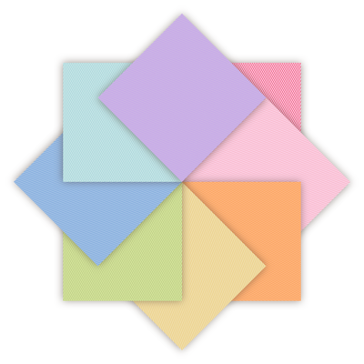 Set de 8 Papeles Mil Rayitas (15cm x 15cm)