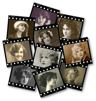 Troquelados Retratos Damas Vintage