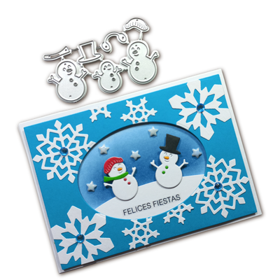 Troqueles Muñequitos De Nieve X 3 NAVIDAD