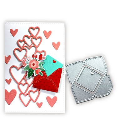 Troqueles Sobrecito Cuadrado con Corazoncito