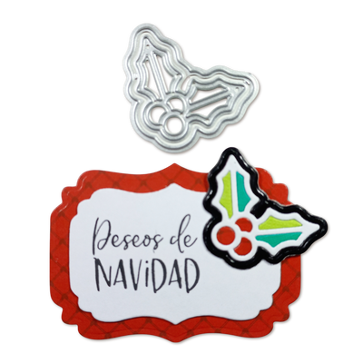 Troquel Muérdago Navidad con Sombrita