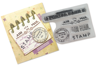 Set de 5 Sellos Vintage Air Mail
