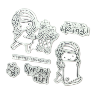 Set de 2 Sellos de Adorables Nenitas