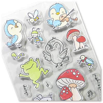 Set de Sellos Pajaritos y Ratoncitos