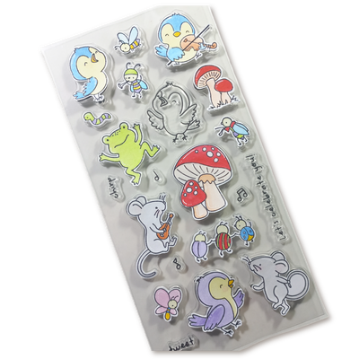Set de Sellos Pajaritos y Ratoncitos