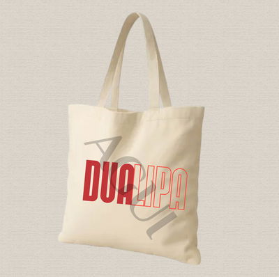 Tote bag de lienzo 35x40cm Dua Lipa 3 estampado dtf