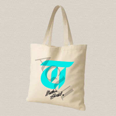 Tote bag de lienzo 35x40cm Tini logo verde agua"estampado dtf