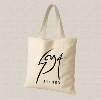 Tote bag de lienzo 35x40cm Soda Stereo logo4 estampado dtf