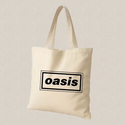 Tote bag de lienzo 35x40cm Oasis logo imagen estampado dtf