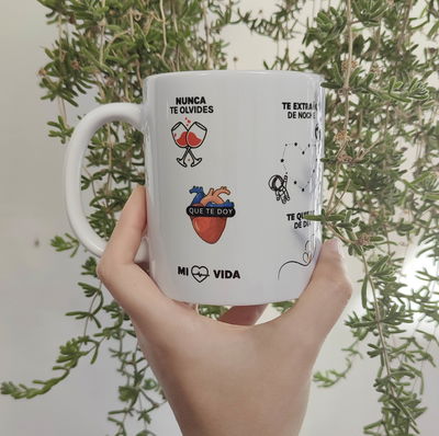 Taza de cerámica con diseño Airbag "Nunca te olvides"