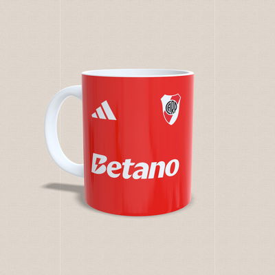 Taza de cerámica con Diseño de la Camiseta entrenamiento de River Plate
