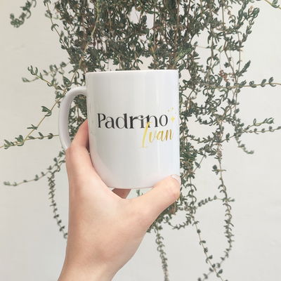 Taza de cerámica con diseño "padrino"