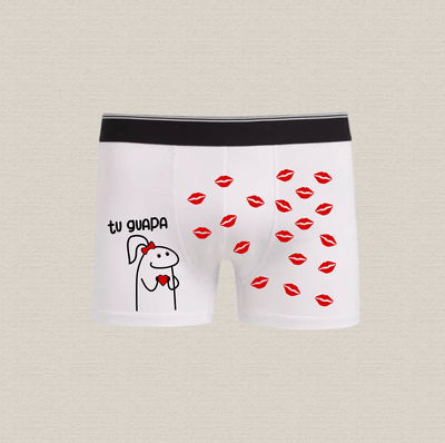 Boxer de algodón estampado con diseño "tu guapa" 