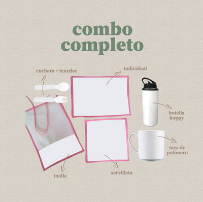 Combo completo de set jardín para personalizar