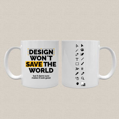 Taza de cerámica con diseño dg "design wont..."